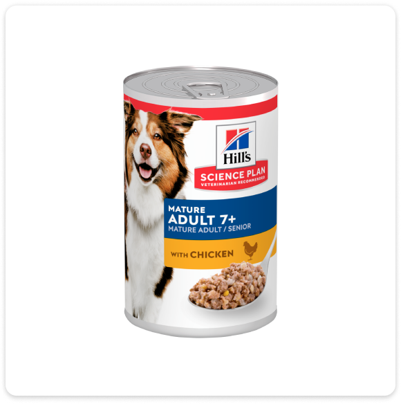 Verpakking van Hill's Science Plan natvoer voor senior honden